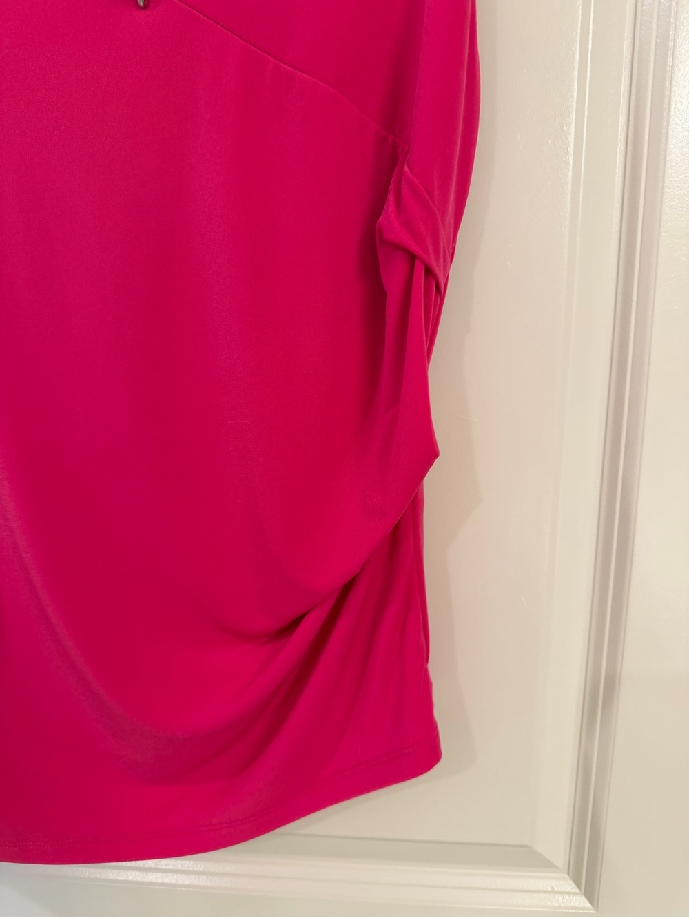 Calvin Klein Magenta Sleeveless Tank Top with Decorative Tabs SZ S - Picture 4 of 5
